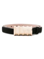 KHAITE ceinture Julius 20 mm en daim - Noir