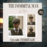 Arran Pet | Harris Tweed | 8-panelen | Groen/Bruin | Peaky Blinders