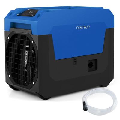 66 L/Dag Commerciële Luchtontvochtiger met Pomp Draagbare Industriële Luchtontvochtiger met Afvoerslang voor Kelders Bouwplaatsen Woningen Waterschadeherstel Grote Oppervlakken tot 167 m²-Blauw