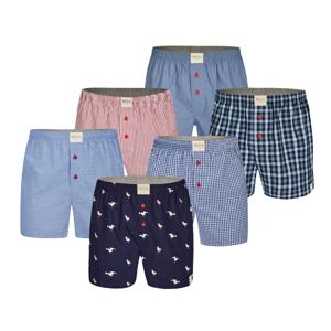 Phil & Co Phil & Co 6-Pack Geweven Wijde Boxershorts Heren Multipack 6-Pack