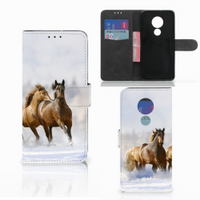 Motorola Moto G7 Power Telefoonhoesje met Pasjes Paarden