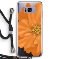 Orange Ellila flower: Samsung Galaxy S8 Plus Transparant Hoesje met koord