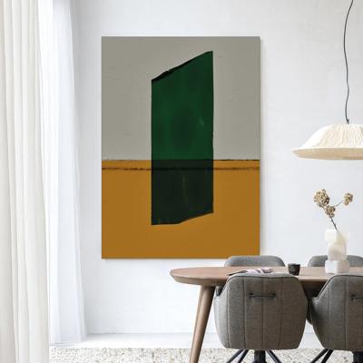 Urban Cotton Wandkleed 'Geen Mosgroen' 80 x 110cm in Frame - black