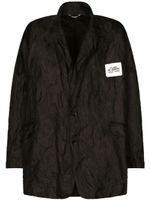 Dolce & Gabbana veste froissée à patch logo - Noir