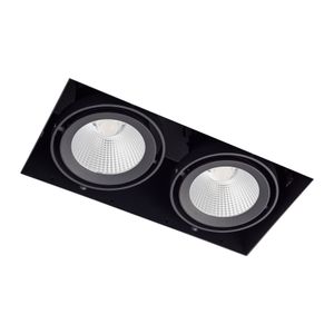 BR0026 LED-inbouwspot trimless 2x12.6W 2700K Dimbaar Zwart