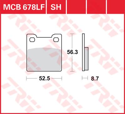 TRW Remblokken, en remschoenen voor de moto, MCB678 Allround organisch