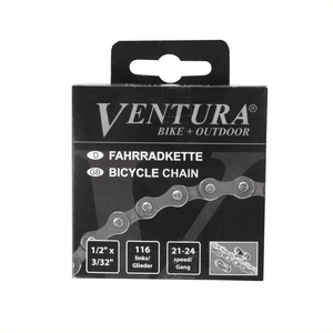 Ventura ketting 8 speed, 1/2x3/32 116l grijs/bruin (hangverpakking)
