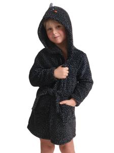Fleece kinderbadjas dinosaurus - met capuchon-116