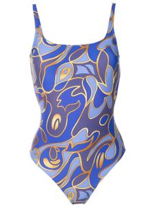 Lygia & Nanny maillot de bain à imprimé graphique - Bleu