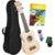 Cascha HH 3975 sopraan ukelele set linden wit (4-talig)