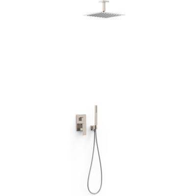 Regendouche set Tres Cuadro | Inbouw | Mengkraan | 2-weg | Vierkant | RVS look
