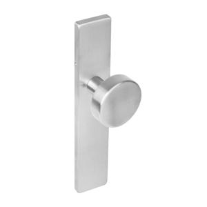 Knop rechthoekig schild blind rvs geborst.