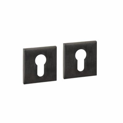 Intersteel cilinderrozetten vierkant verdekt 53x53x6mm - PVD antraciet