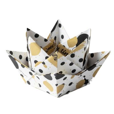 Paperdesign Oud en Nieuw servetten - 40x - wit/goud/zwart - 33 x 33 cm - 3-laags