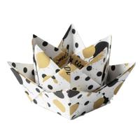 Paperdesign Oud en Nieuw servetten - 40x - wit/goud/zwart - 33 x 33 cm - 3-laags