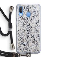 Gespikkelde marmer: Samsung Galaxy A40 Transparant Hoesje met koord