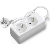 Stekkerdoos Verlengsnoer 3680W met 2 Stopcontacten - 1.5m - Wit - Nederland