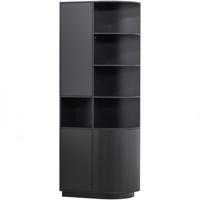 Woood Finca opbergkast rond rechts Diepzwart