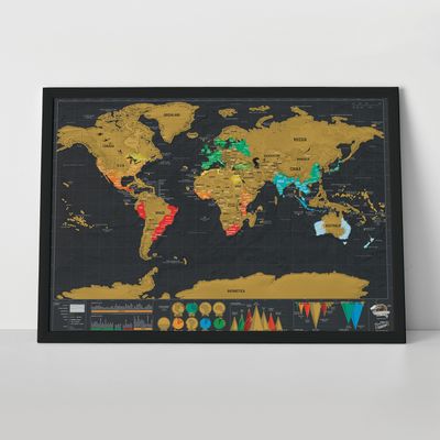 Scratch Map Deluxe Reiseditie Kraswereldkaart