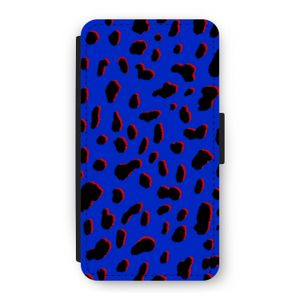 Blue Leopard: iPhone 11 Pro Flip Hoesje