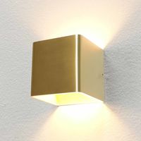 Artdelight Wandlamp Fulda 10x10 cm mat goud - thumbnail