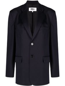 MM6 Maison Margiela blazer à simple boutonnage - Bleu