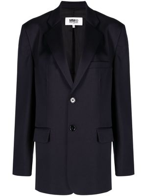 MM6 Maison Margiela blazer à simple boutonnage - Bleu