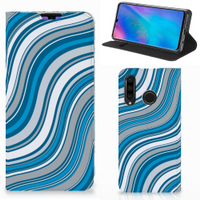 Huawei P30 Lite New Edition Hoesje met Magneet Waves Blue - thumbnail