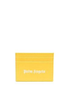 Palm Angels porte-cartes à logo Goth imprimé - Jaune