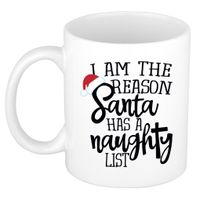 I am the reason Santa has a naughty list koffiemok / theebeker Kerstmis kerstcadeau 300 ml - thumbnail