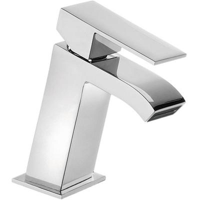 Wastafelkraan Tres Cuadro | Opbouw | Mengkraan | Waterval uitloop | Standaard model | 1-hendel | Vierkant | Chroom