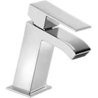 Wastafelkraan Tres Cuadro | Opbouw | Mengkraan | Waterval uitloop | Standaard model | 1-hendel | Vierkant | Chroom