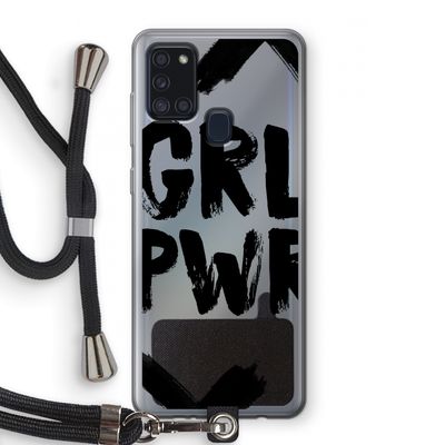 Girl Power #2: Samsung Galaxy A21s Transparant Hoesje met koord