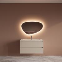 Badmeubelset BWS Riga Met Asia Wastafel Wit 100 cm Kasjmier Boss & Wessing