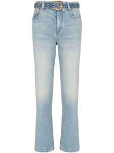 Balmain jean droit à taille mi-haute - Bleu