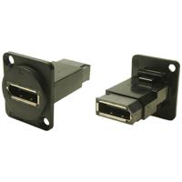 FT Black Metal DisplayPort F-F CSK Adapter, Bus, inbouw DisplayPort aansluiting - DisplayPort aansluiting CP30233MB Cliff 1 stuk(s)