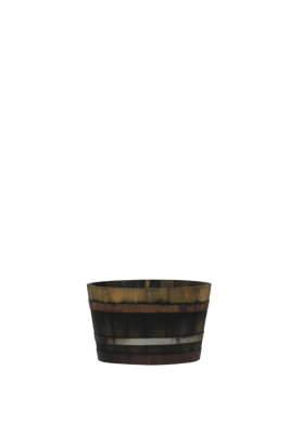 Bloembak 1/2 van 50 L oud - Vatenhandel stijf