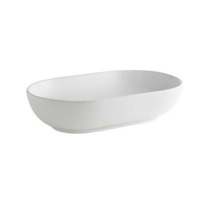Go By van Marcke Cascata opbouwwastafel ovaal 55x35x13cm zonder overloop zonder afvoerplug porselein Glans Wit FEECT5500AWHA