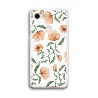 Peachy flowers: Google Pixel 3 Transparant Hoesje