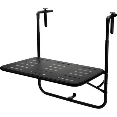 Progarden Balkon tafel - metaal - mat zwart - 60 x 43 cm