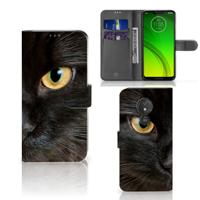 Motorola Moto G7 Power | Telefoonhoesje | Met pasjeshouder | Zwarte Kat