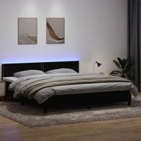 Boxspring met matras en LED fluweel zwart 180x210 cm
