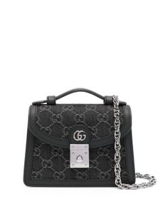 Gucci sac à main Ophidia GG en jean - Noir