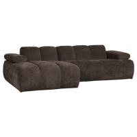 WOOOD Mojo chaise longue bank links ribstof Bruin
