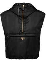 Prada gilet Re-Nylon à logo triangulaire - Noir - thumbnail