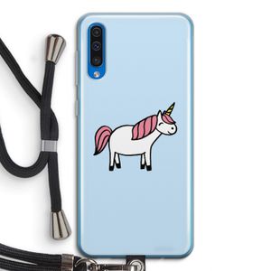 Eenhoorn: Samsung Galaxy A50 Transparant Hoesje met koord
