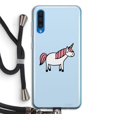 Eenhoorn: Samsung Galaxy A50 Transparant Hoesje met koord