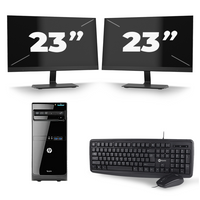 HP Pro 3500 Micro Tower - Intel Core i7-3e Generatie - 16GB RAM - 512GB SSD - Windows 10 + 2x 23 inch Monitor HP Pro 3500 Micro Tower - Intel Core i7-3e Generatie - 16GB RAM - 512GB SSD - Windows 10 + 2x 23 inch Monitor