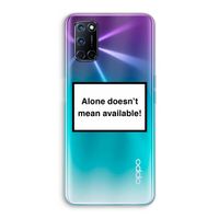 Alone: Oppo A92 Transparant Hoesje