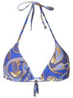 Lygia & Nanny bikini imprimé à dos-nu - Bleu